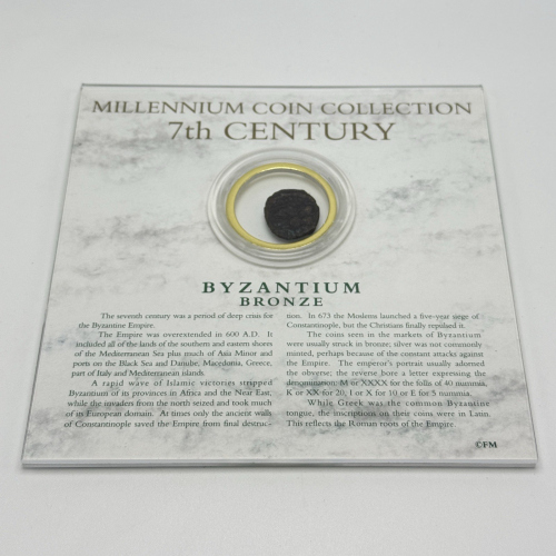 Millennium Coin Collection 7th Century Byzantium Bronze Coin Millennium Coin Collection 7th Century Byzantium Bronze Coin