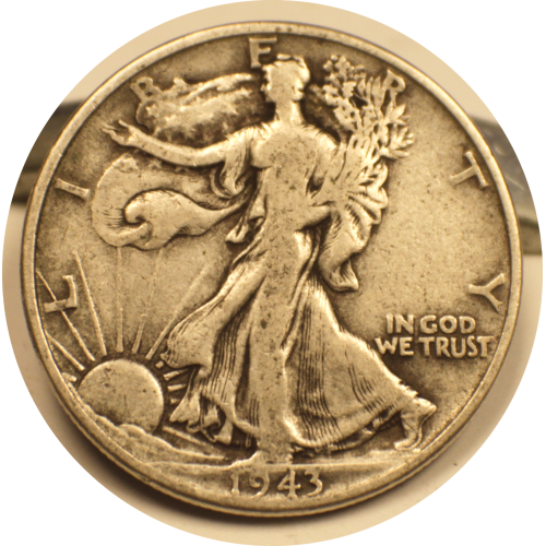 1943 Liberty Walking Half Dollar Silver Coin #005 1943 Liberty Walking Half Dollar Silver Coin #005