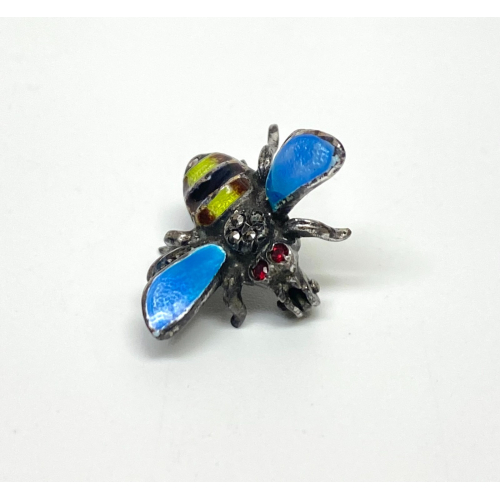 Alice Caviness Brooch Sterling Silver Enamel Marcasite Bumble Bee Germany Alice Caviness Brooch Sterling Silver Enamel Marcasite Bumble Bee Germany