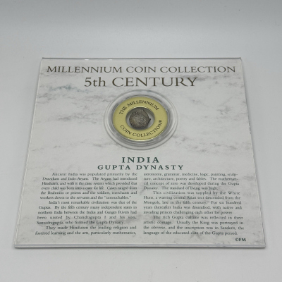 Franklin Mint Millennium Coin Collection 5th Century India Gupta Dynasty Silver Franklin Mint Millennium Coin Collection 5th Century India Gupta Dynasty Silver