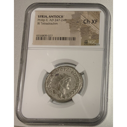SYRIA ANTIOCH Philip II AD 247-249 BL Tetradrachm SYRIA ANTIOCH Philip II AD 247-249 BL Tetradrachm
