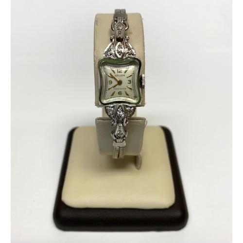 Vintage Ladies Gruen Precision 14K White Gold w Diamonds 17 Jewels Vintage Ladies Gruen Precision 14K White Gold w Diamonds 17 Jewels