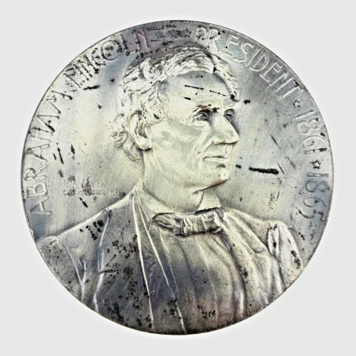 1909 Lincoln Reunion Medal - Henning Ryden, C.H. Hanson 63mm Silvered Bronze 1909 Lincoln Reunion Medal - Henning Ryden, C.H. Hanson 63mm Silvered Bronze
