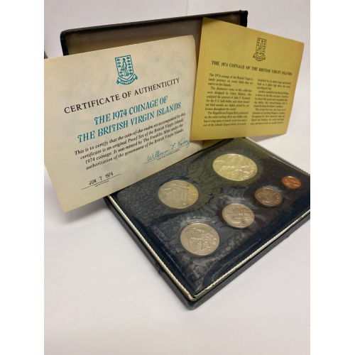 1974 BRITISH VIRGIN ISLANDS PROOF SET 6 COINS Silver BIRDS OF THE ISLANDS 1974 BRITISH VIRGIN ISLANDS PROOF SET 6 COINS Silver BIRDS OF THE ISLANDS