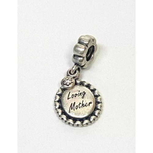 Authentic Pandora Charm Loving Mother Dangle 791127CZ W Suede Pouch Authentic Pandora Charm Loving Mother Dangle 791127CZ W Suede Pouch