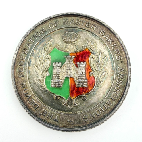 1949-Dated Silver Enamel Devon Master Bakers' Association Medal - NGC MS64, 45mm 1949-Dated Silver Enamel Devon Master Bakers' Association Medal - NGC MS64, 45mm