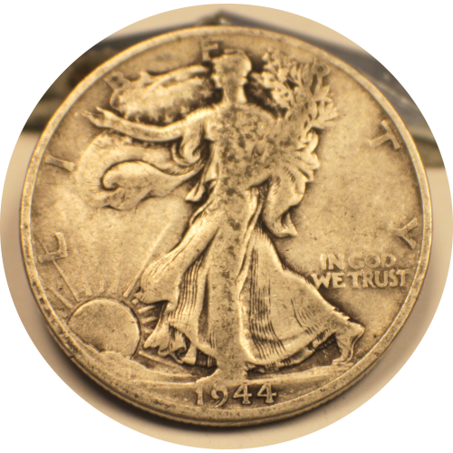 1944 D Liberty Walking Half Dollar Silver Coin #002 1944 D Liberty Walking Half Dollar Silver Coin #002