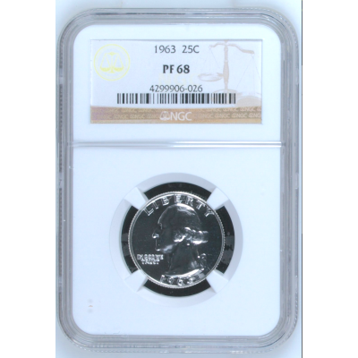 NGC 1963 George Washington 25c PF 68 NGC 1963 George Washington 25c PF 68