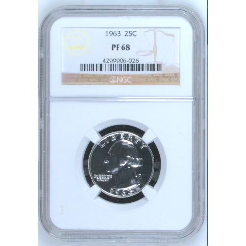 NGC 1963 George Washington 25c PF 68 NGC 1963 George Washington 25c PF 68
