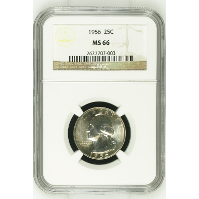 NGC 1956 George Washington 25c MS66 Mint Coin NGC 1956 George Washington 25c MS66 Mint Coin