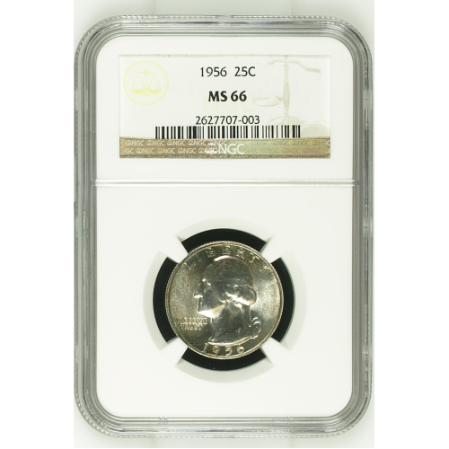 NGC 1956 George Washington 25c MS66 Mint Coin NGC 1956 George Washington 25c MS66 Mint Coin