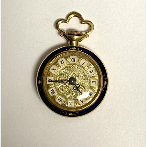 18K ANALOG ROMAN NUMERAL Muliticolored Pattern Designed Pocket watch 18K ANALOG ROMAN NUMERAL Muliticolored Pattern Designed Pocket watch
