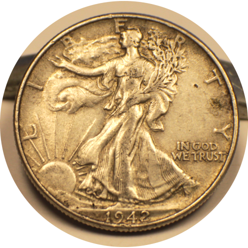 1942 Liberty Walking Half Dollar Coin #001 1942 Liberty Walking Half Dollar Coin #001