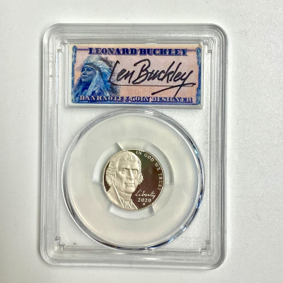 2020 S 5C Jefferson Nickel PCGS PR70DCAM Leonard Buckley 2020 S 5C Jefferson Nickel PCGS PR70DCAM Leonard Buckley