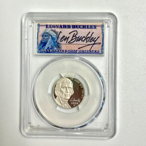 2020 S 5C Jefferson Nickel PCGS PR70DCAM Leonard Buckley 2020 S 5C Jefferson Nickel PCGS PR70DCAM Leonard Buckley