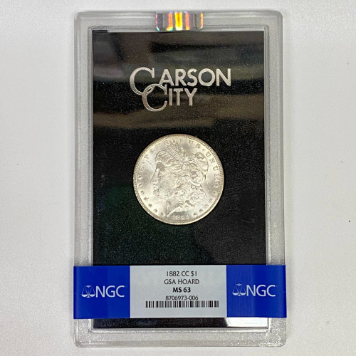 1882-CC Morgan Silver Dollar $1 Carson City GSA Hoard NGC MS63 1882-CC Morgan Silver Dollar $1 Carson City GSA Hoard NGC MS63