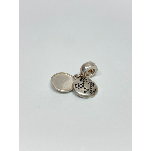 Retired Sterling Silver Pandora Lucerne Flower Dangle Charm Breast Cancer 790522 Retired Sterling Silver Pandora Lucerne Flower Dangle Charm Breast Cancer 790522