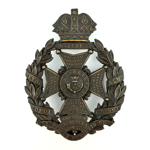 BRITISH MILITARY CAP BADGE, Rifle Brigade, The Prince Consort's Own, 1910-1937 BRITISH MILITARY CAP BADGE, Rifle Brigade, The Prince Consort's Own, 1910-1937
