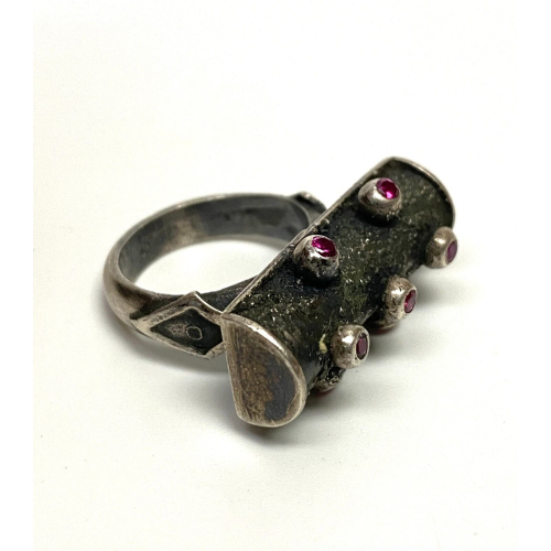 Vintage Ruby & Sterling Silver Cocktail Ring Vintage Ruby & Sterling Silver Cocktail Ring