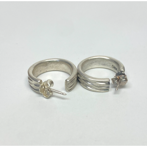 Authentic PANDORA 925 Organically Shaped 18.2mm Hoop Earrings Authentic PANDORA 925 Organically Shaped 18.2mm Hoop Earrings