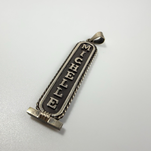 Egyptian Hieroglyphic Elegant Sterling Silver CARTOUCH personalize MICHELLE Egyptian Hieroglyphic Elegant Sterling Silver CARTOUCH personalize MICHELLE