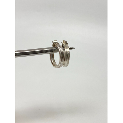 Authentic PANDORA 925 Organically Shaped 19 mm Hoop Earrings Authentic PANDORA 925 Organically Shaped 19 mm Hoop Earrings