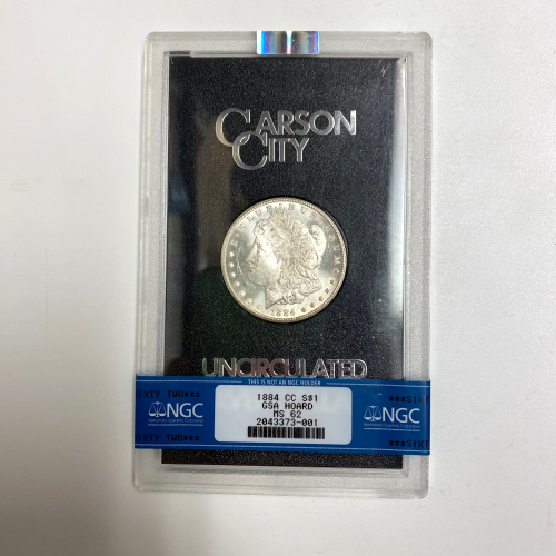 1884-CC Morgan Silver Dollar $1 Carson City GSA Hoard NGC MS62 no BOX 1884-CC Morgan Silver Dollar $1 Carson City GSA Hoard NGC MS62 no BOX