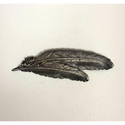 Antique DANECRAFT Sterling Silver Feather Pendant Brooch Pin Antique DANECRAFT Sterling Silver Feather Pendant Brooch Pin
