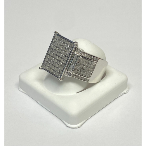 RHODIUM OVER Sterling Silver Ring ROUND DIAMOND 1.00ctw, SIZE 11 RHODIUM OVER Sterling Silver Ring ROUND DIAMOND 1.00ctw, SIZE 11