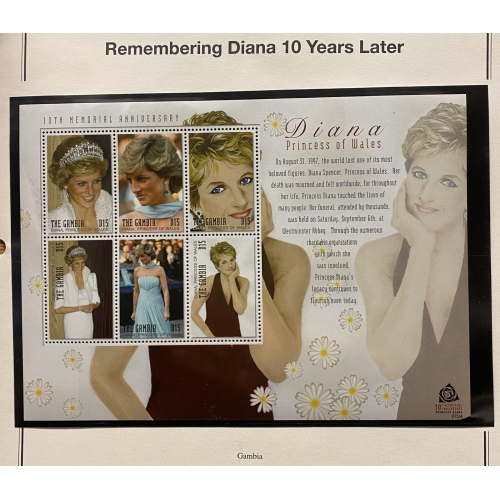 GAMBIA Princess Diana MNH sheetlet GAMBIA Princess Diana MNH sheetlet