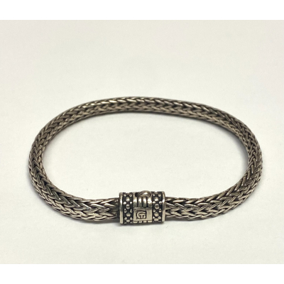 GT Men's Classic Flat Silver Bracelet GT Men's Classic Flat Silver Bracelet