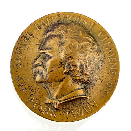 1963 Mark Twain Huckleberry Finn Hall of Fame Large Medallion 3'' Medallic Art 1963 Mark Twain Huckleberry Finn Hall of Fame Large Medallion 3'' Medallic Art